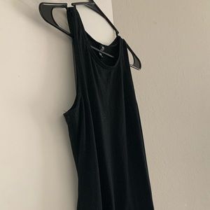 Black Cotton fitted dress